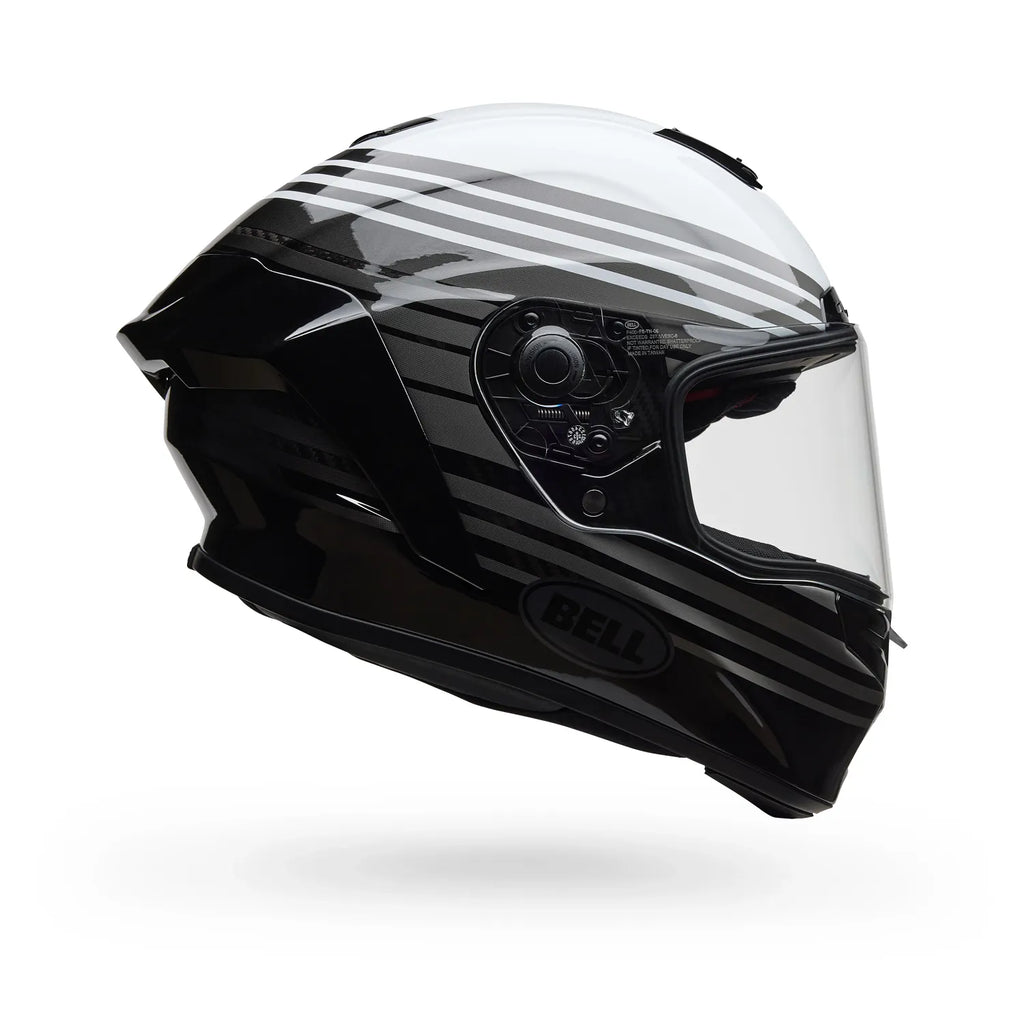 Bell Helmets - Race Star DLX Flex Full Face Helmet White/Black - Premium Carbon