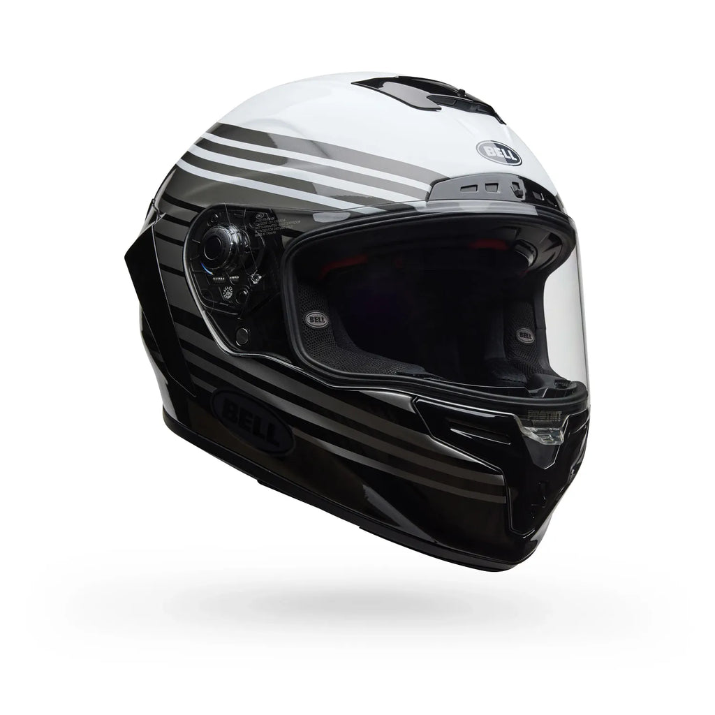 Bell Helmets - Race Star DLX Flex Full Face Helmet White/Black - Premium Carbon