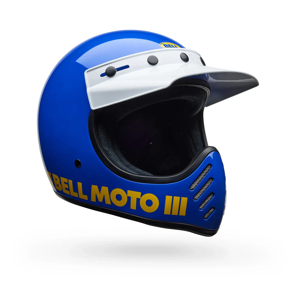 Bell Helmets – Moto-3 Classic Full Face Helmets – Blue