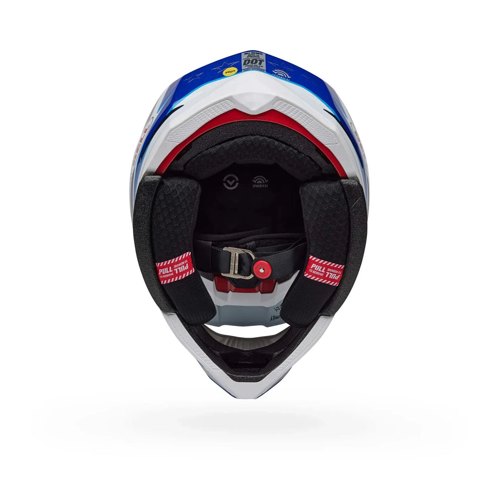 Bell Helmets - MOTO-10 SPHERICAL TOMAC 25 - Blue/WHITE