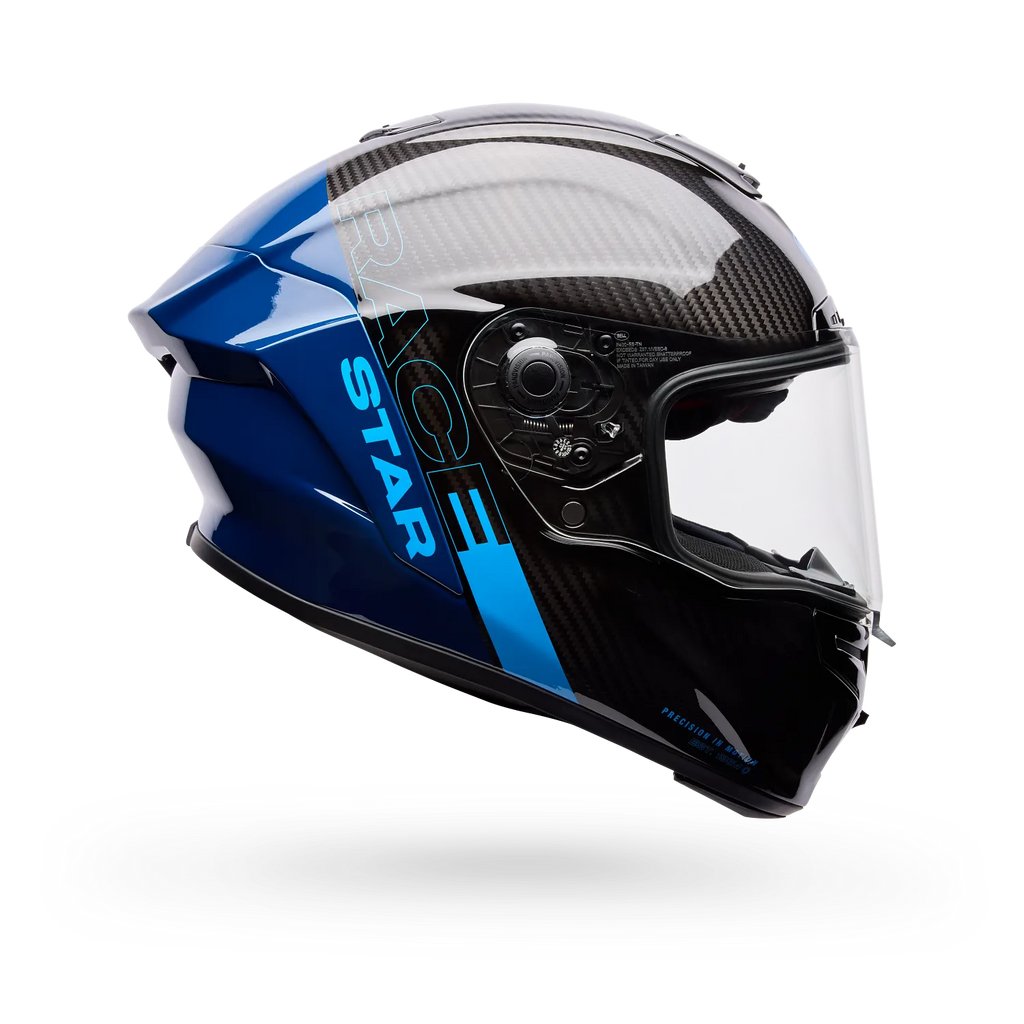 Bell Helmets – Race Star DLX Flex Strike Full Face Helmets – Blue Strike