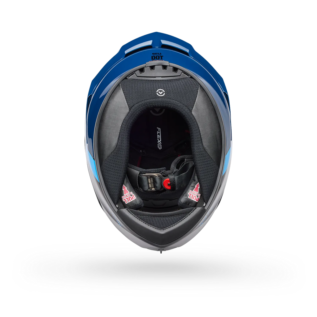 Bell Helmets – Race Star DLX Flex Strike Full Face Helmets – Blue Strike