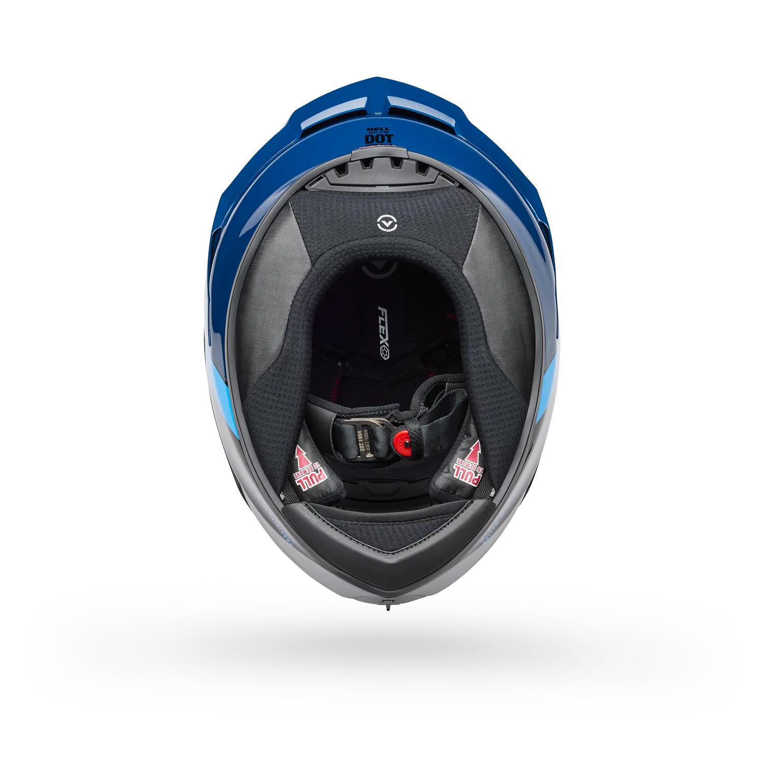 Bell Helmets – Race Star DLX Flex Strike Full Face Helmets – Blue Strike