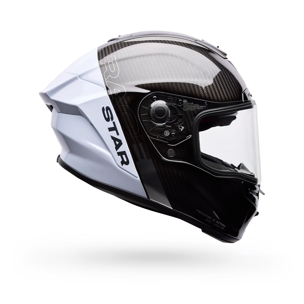 Bell Helmets – Race Star DLX Flex Full Face Helmets – Silver/White Strike