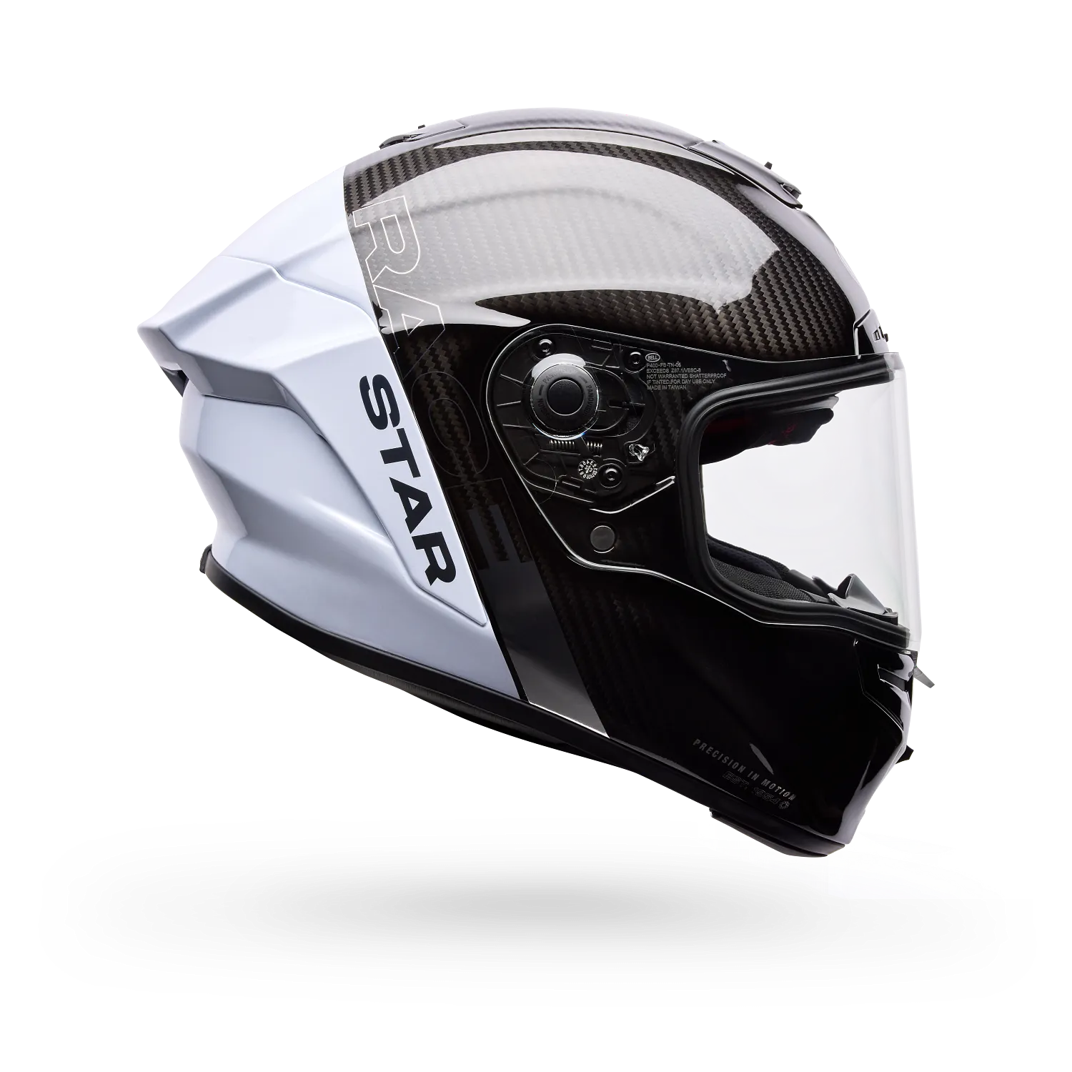 Bell Helmets – Race Star DLX Flex Full Face Helmets – Silver/White Strike