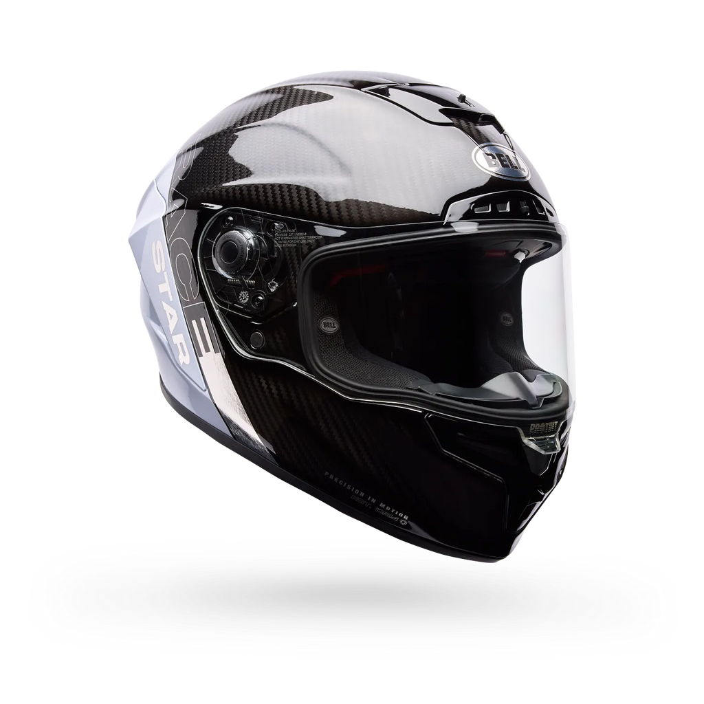 Bell Helmets – Race Star DLX Flex Full Face Helmets – Silver/White Strike