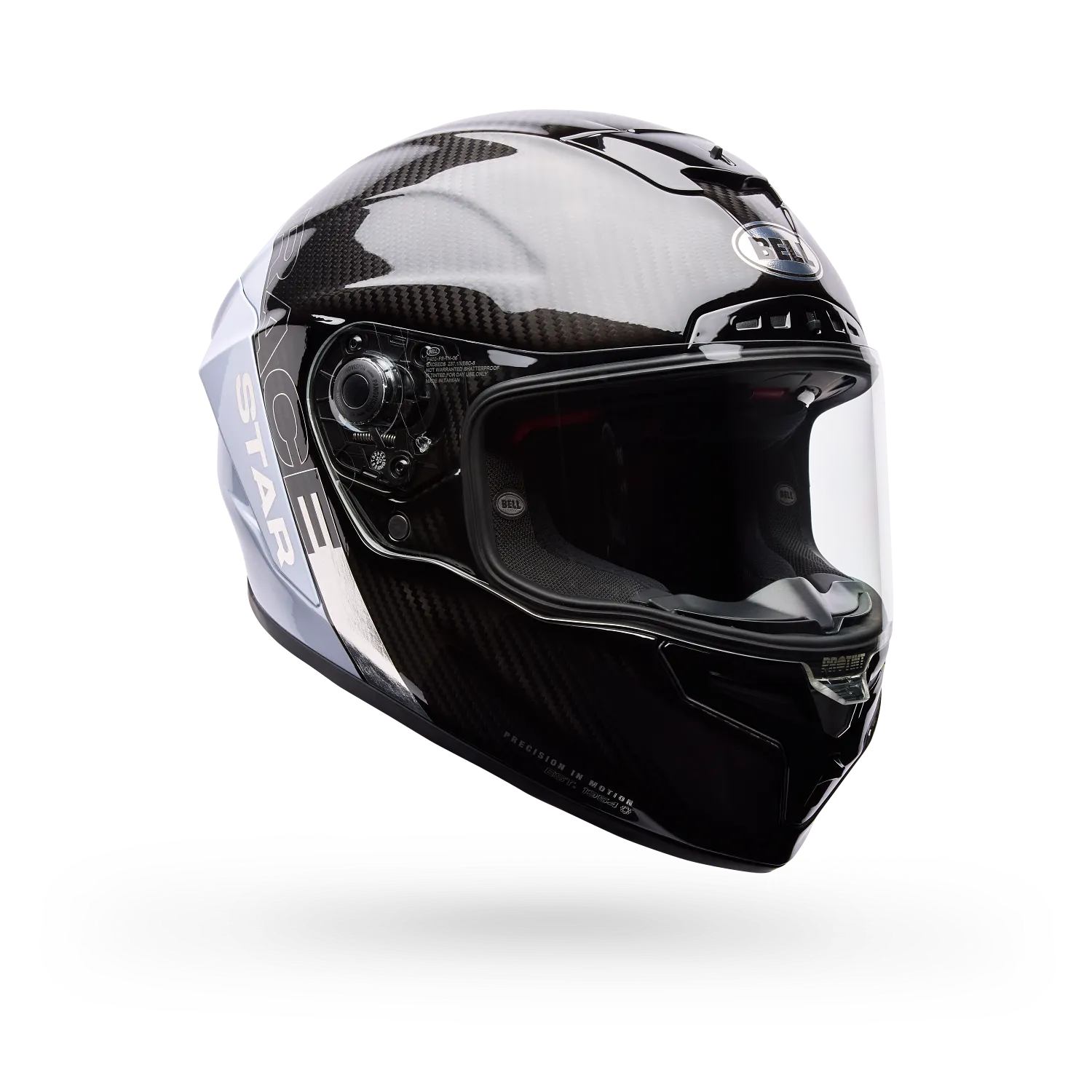 Bell Helmets – Race Star DLX Flex Full Face Helmets – Silver/White Strike