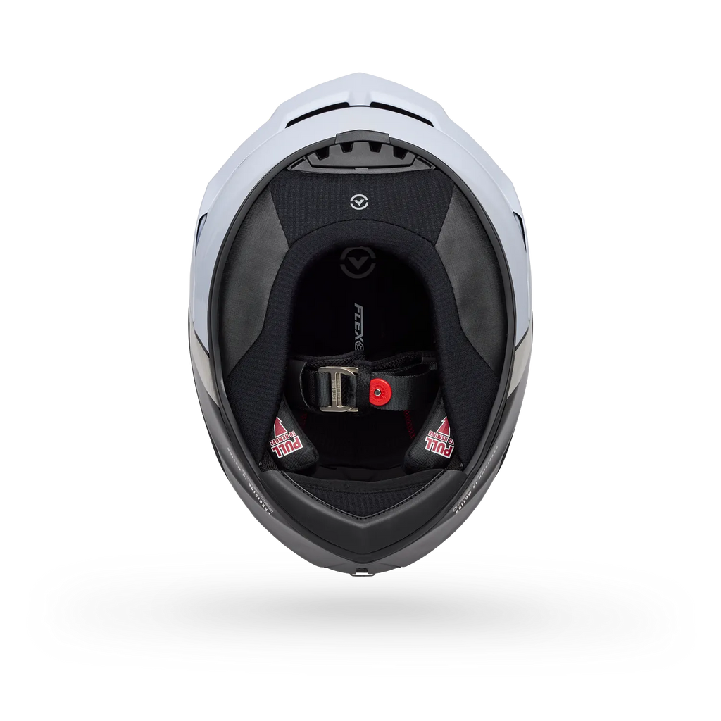 Bell Helmets – Race Star DLX Flex Full Face Helmets – Silver/White Strike