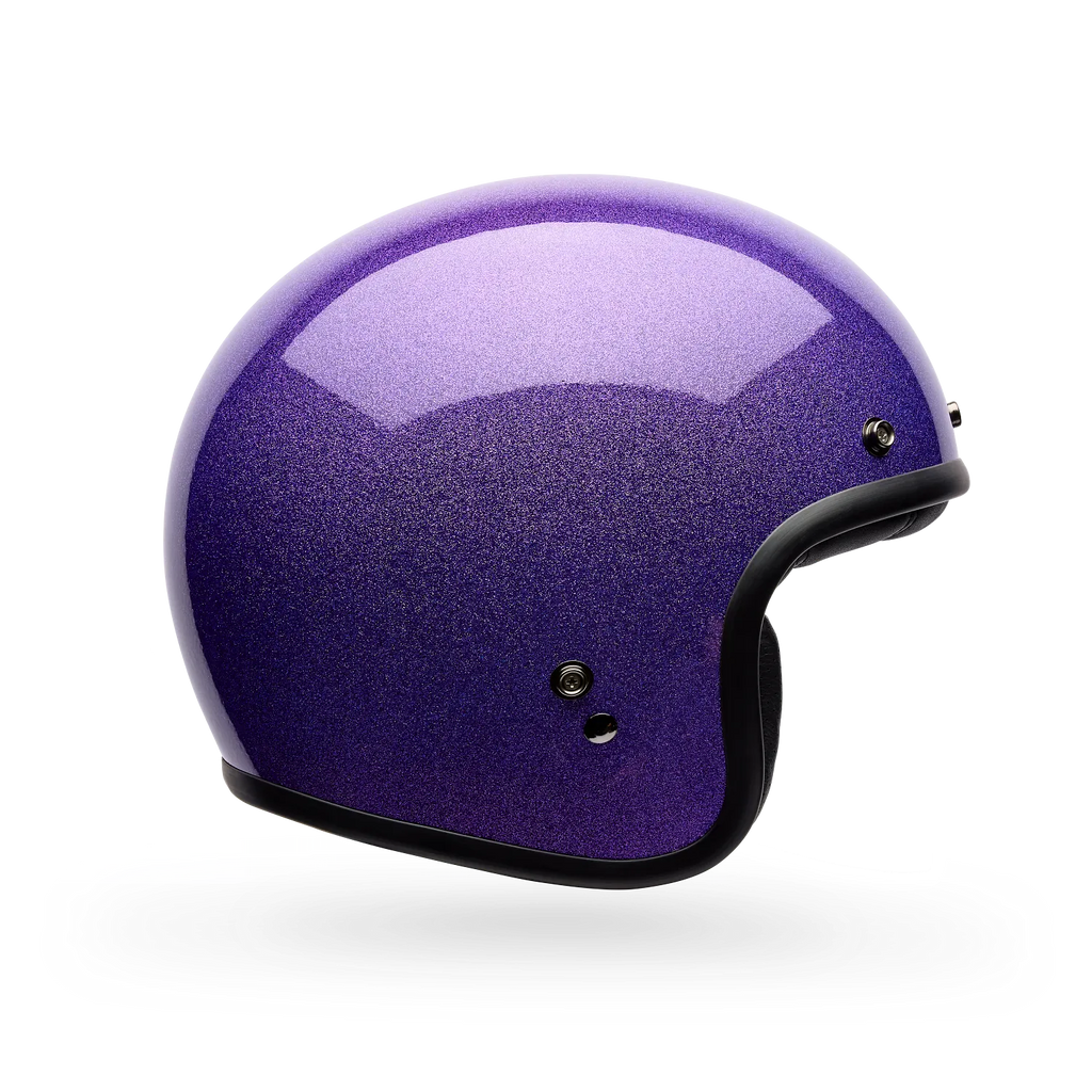 Bell Helmets Custom 500 Helmets – Purpleple Flake - Retro StYELLOWe