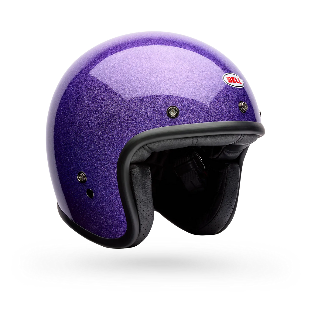 Bell Helmets Custom 500 Helmets – Purpleple Flake - Retro StYELLOWe