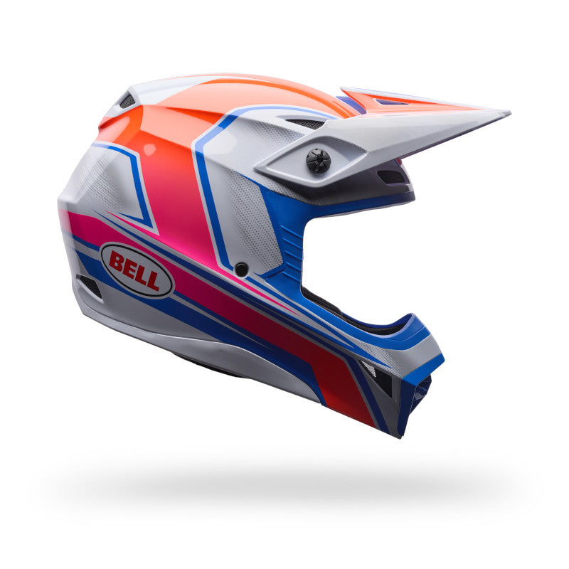Bell MX-10 MIPS Speedway DOT/ECE [White/Blue] Helmet