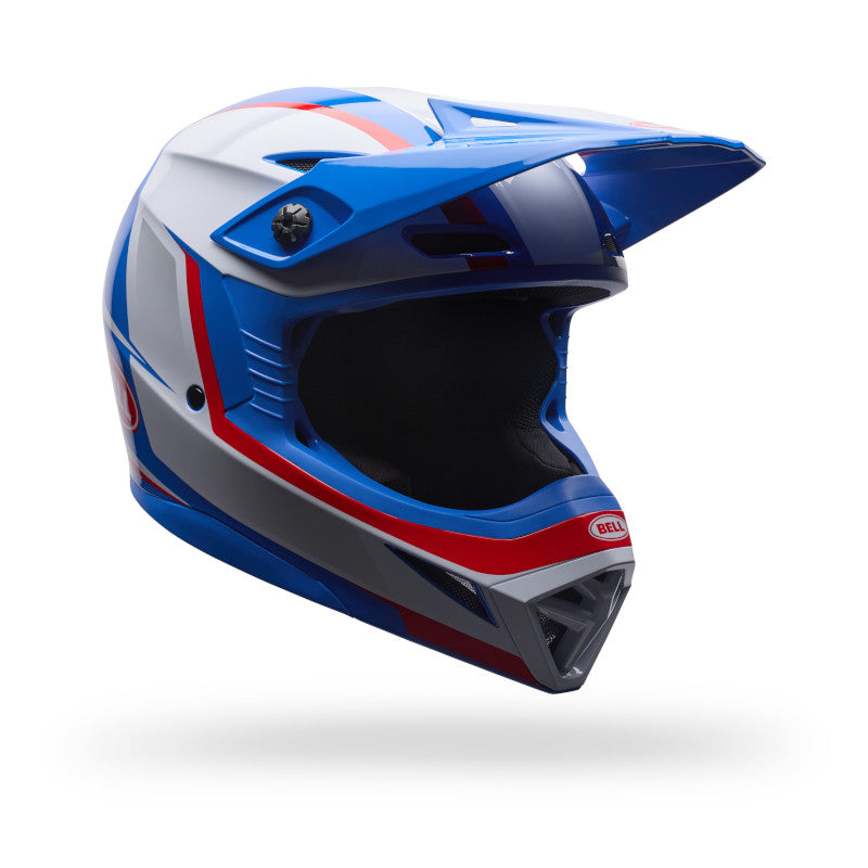 Bell YTH MX-10 MIPS Spiral DOT/ECE [White/Red/Blue] Helmet