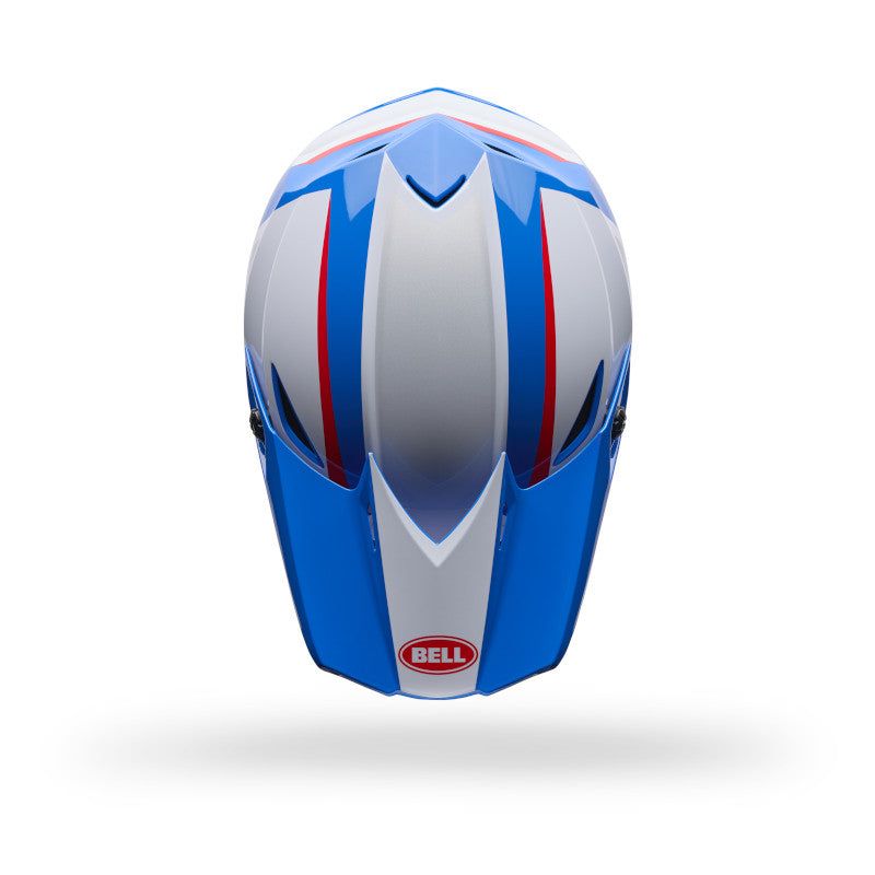 Bell YTH MX-10 MIPS Spiral DOT/ECE [White/Red/Blue] Helmet