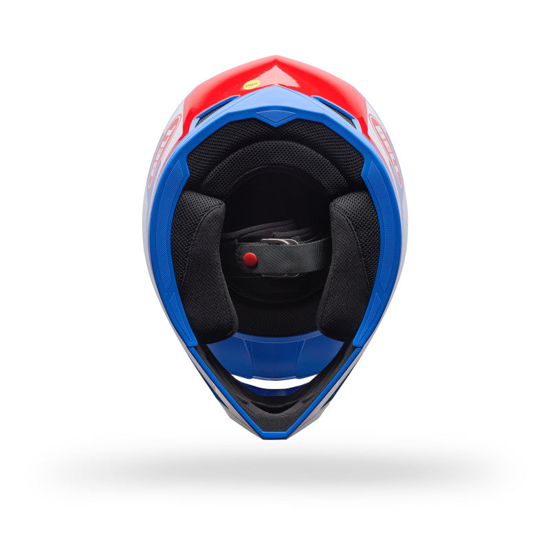 Bell YTH MX-10 MIPS Spiral DOT/ECE [White/Red/Blue] Helmet