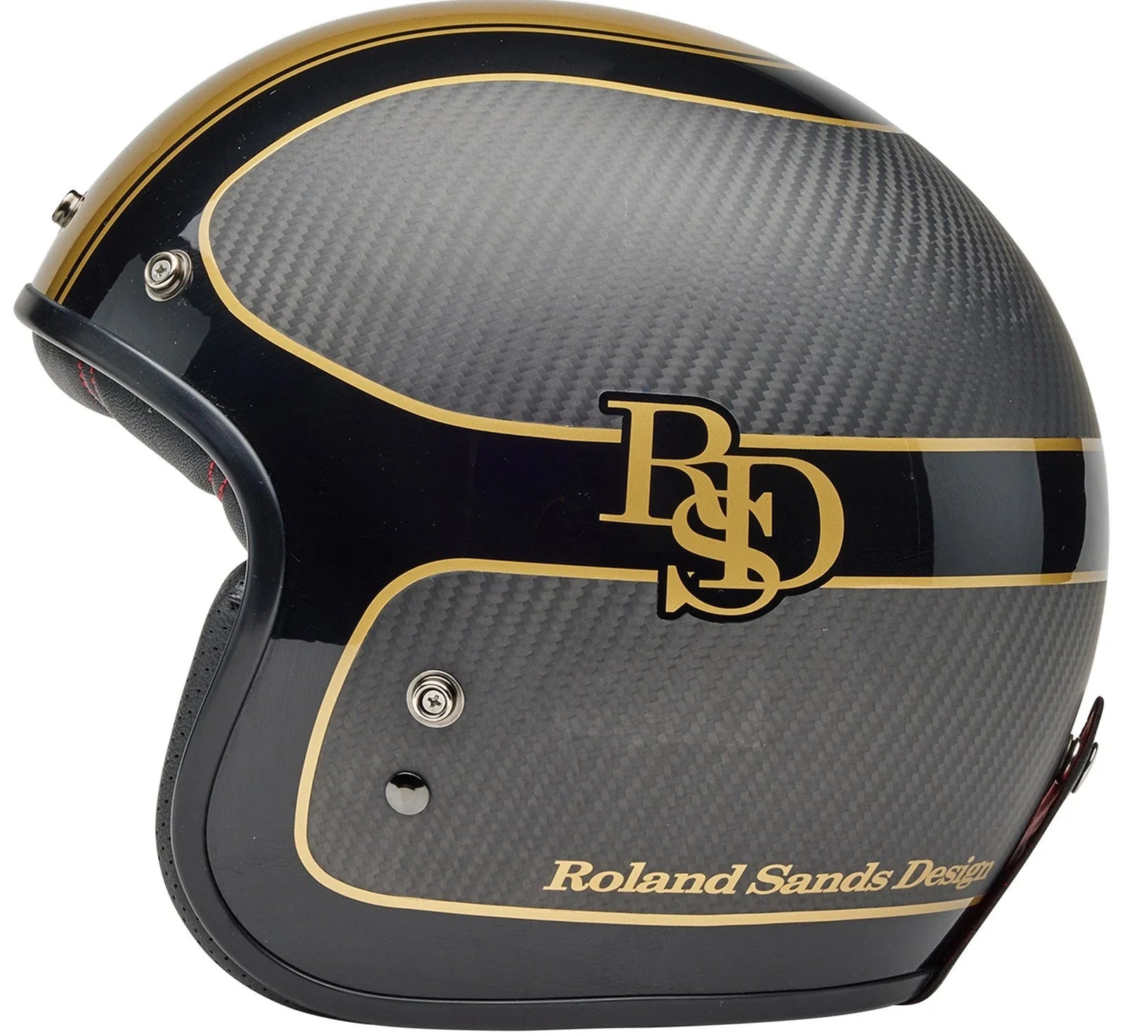 BELL HELMETS Bell Custom 500 Carbon RSD Open Face Helmet Black/Gold - Limited Edition