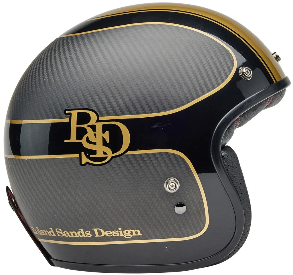 BELL HELMETS Bell Custom 500 Carbon RSD Open Face Helmet Black/Gold - Limited Edition
