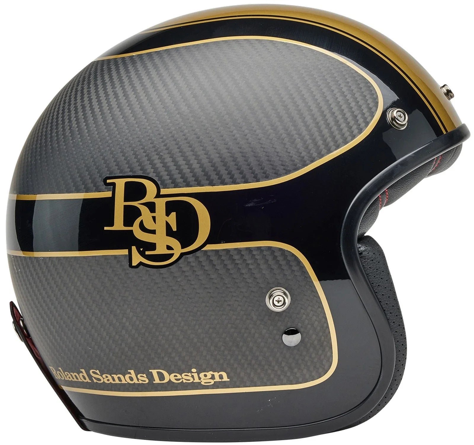 BELL HELMETS Bell Custom 500 Carbon RSD Open Face Helmet Black/Gold - Limited Edition