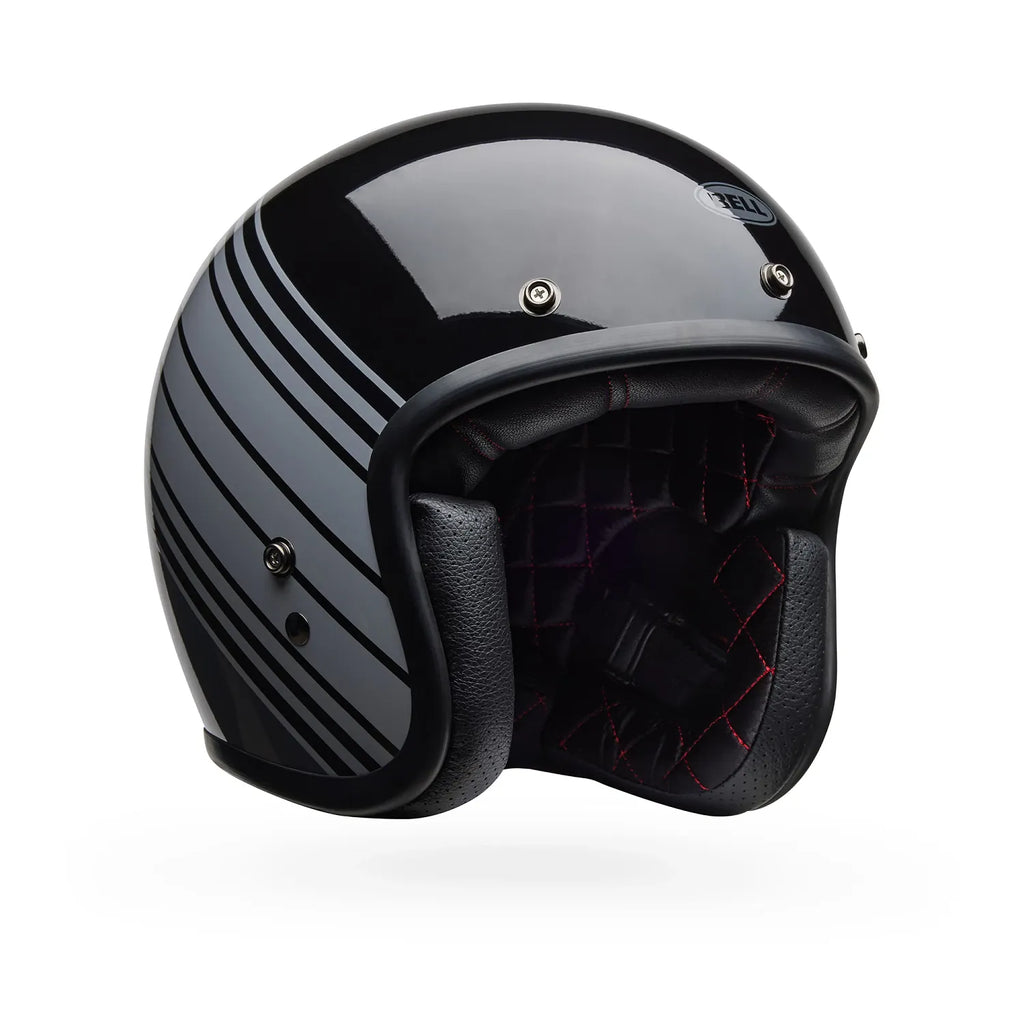 Bell Helmets – Custom 500 Edge Open Face Helmet – Gloss Metallic Black/Grey