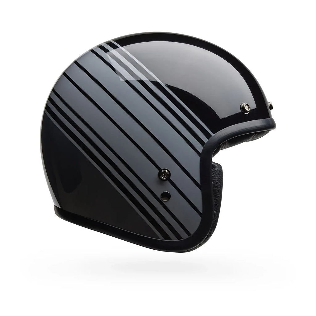 Bell Helmets – Custom 500 Edge Open Face Helmet – Gloss Metallic Black/Grey